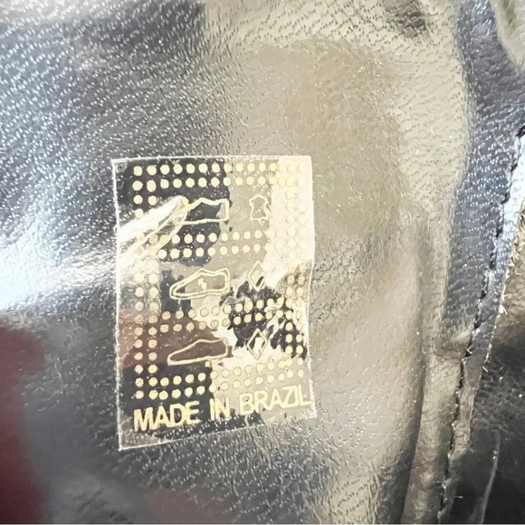 Vintage Giraffe Print Square Toe Boots Size 40 EU Hair on Hide Timeless Brazil - Picture 10 of 12